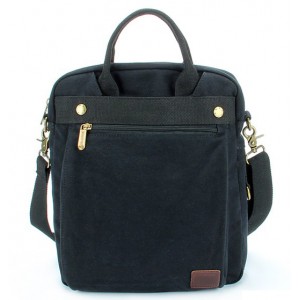 IPAD leather canvas messenger bag, mens canvas shoulder bag