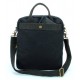 black IPAD leather canvas messenger bag