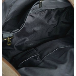 khaki canvas shopper bag