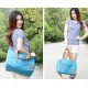 blue canvas handbag for women
