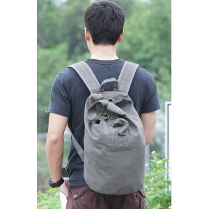 grey canvas backpack purse for women