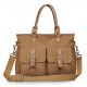 khaki Canvas satchel bag