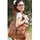 khaki canvas shoulder bag women