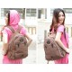 coffee canvas satchel backpack shoulder