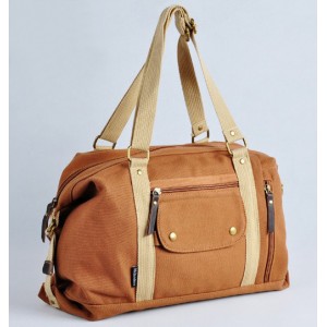 Ladies canvas shoulder bag, canvas purse with pockets