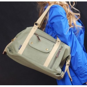 army green canvas purse with pockets