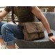 leather Canvas messenger bag