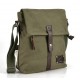 army green men's canvas messenger bag