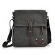 black men's canvas messenger bag