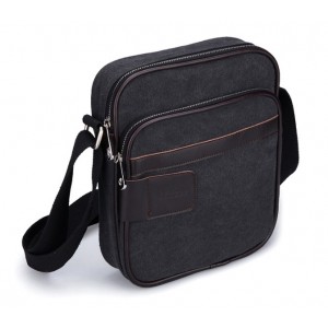 black men's weekday canvas messenger bag