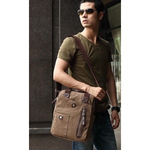 vintage canvas messenger bag men