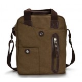 Black canvas messenger bag men, canvas leather messenger bag