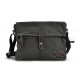 Canvas messenger bag black