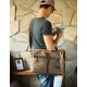 coffee canvas satchel bag for men