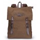 Vintage canvas backpack leather