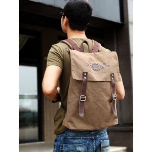 mens canvas knapsack backpack