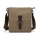 khaki Mens canvas messenger bag
