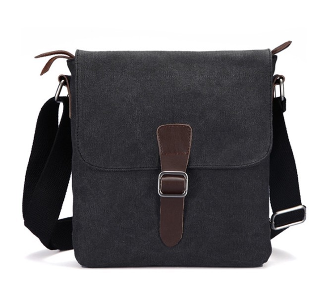 Mens canvas messenger bag, canvas leather messenger bag BagsEarth