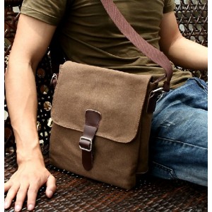 Mens canvas messenger bag