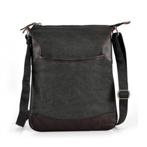 black Canvas messenger bags for men