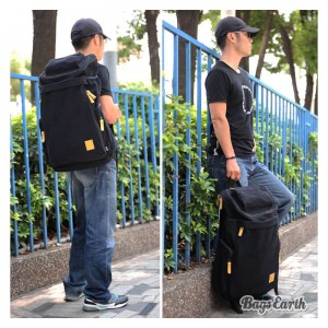 Black Canvas Backpacks For Men
