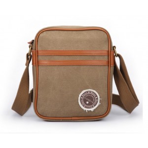 Men canvas satchel, mens small canvas shoulder bag