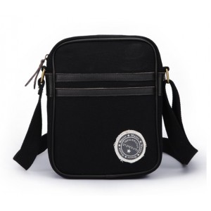 black mens small canvas shoulder bag