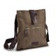 Mens canvas and leather shoulder bag