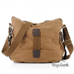 Vintage Canvas Messenger Bag, 13 Inch Laptop Bags Khaki Army Green