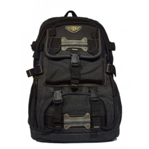 black canvas laptop backpack for men