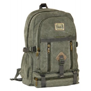 Canvas backpack for high school, laptop bag for men