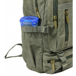 army green Canvas backpack for high school