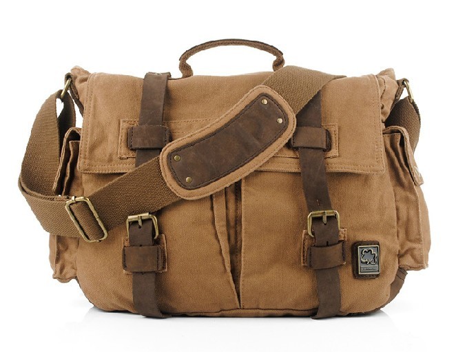 Best 14 inch laptop bag, canvas messenger laptop bag - BagsEarth