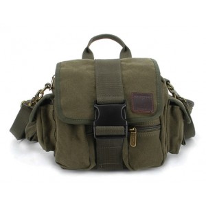 army green Canvas messenger bag