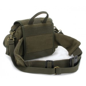 Canvas messenger bag army green