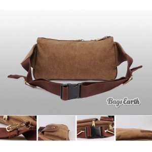 Cool Canvas Fanny Pack, Men's Fanny Pack Black Blue Khaki Beige