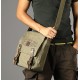 army green cotton messenger bag