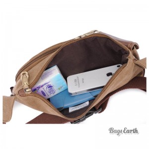 Cool Canvas Fanny Pack, Men's Fanny Pack Black Blue Khaki Beige