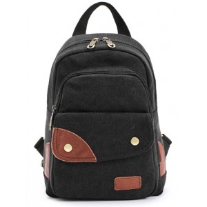 black backpack shoulder strap