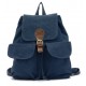 blue Canvas backpack for teenage girls