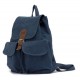 blue girls canvas rucksack backpack