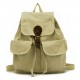 beige Canvas backpack for teenage girls