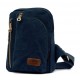 blue backpack with one strap