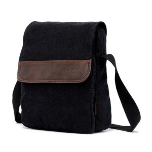 black vintage messenger bag 