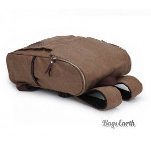 Coffee Men's Canvas Backpack