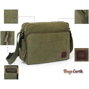 Army Green Classics Ipad Canvas Satchel