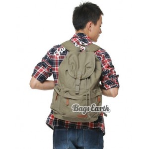 mens canvas rucksack backpack