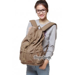 womens canvas rucksack backpack
