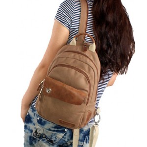 khaki canvas rucksack small