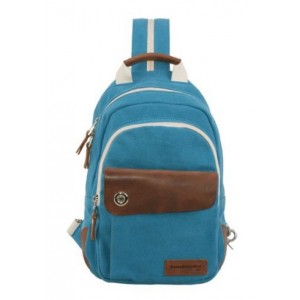 blue Canvas rucksack for women